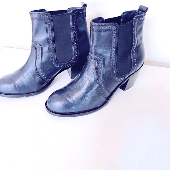 Mimco Shoes - Navy Leather Mimco Boots